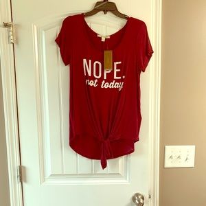 “Nope. Not today” shirt